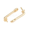 Brass Stud Earring Findings KK-C163-04G-2