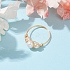 Natural Pearl Finger Rings RJEW-JR00604-01-2