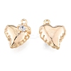 Brass Micro Pave Clear Cubic Zirconia Charms KK-N216-584LG-1