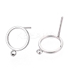 Brass Stud Earring Findings KK-S348-358-P-2