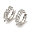 Rack Plating Brass Micro Pave Clear Cubic Zirconia Hoop Earrings Finding EJEW-B062-12P-1