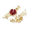 Brass Micro Pave Cubic Zirconia Pendants KK-Z141-06G-2