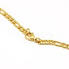 304 Stainless Steel Figaro Chain Necklace Making X-STAS-A028-N023G-3
