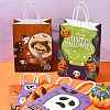 24Pcs 6 Styles Halloween Theme Kraft Paper Gift Bags with Handles CARB-FS0001-09-7