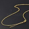 Brass Double Link Chains Necklaces for Women NJEW-D302-37G-3