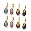 Glass Leverback Earrings EJEW-P269-04KCG-1