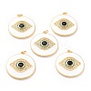 Real 18K Gold Plated Brass Micro Pave Cubic Zirconia Pendants ZIRC-L100-084G-05-1
