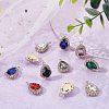 SUPERFINDINGS 28Pcs 7 Colors Glass Pendants FIND-FH0004-16-4