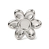 Adjustable 304 Stainless Steel Open Cuff Ring Components STAS-P403-01H-P-2