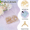 26Pcs 13 Styles Brass & Alloy Open Back Bezel Pendants and Links FIND-OC0003-52-4