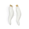 Handmade Lampwork with Brass Pendants KK-Q095-02A-06-1