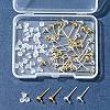 40Pcs 2 Colors 304 Stainless Steel Stud Earring Findings STAS-FS0001-57-8