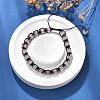 Adjustable Natural Rose Quartz and Non-magnetic Synthetic Hematite Braided Bead Bracelets BJEW-Z090-01B-2