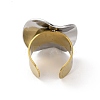 304 Stainless Steel Open Cuff Rings RJEW-K258-08GP-04-4