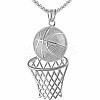 Basketball Alloy Pendant 201 Stainless Steel Box Chain Necklaces FS-WG5A2E4-03-1
