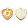 Rack Plating Light Gold Alloy Enamel Pendants LS-ENAM-Q444-014M-RS-2