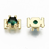 Brass Micro Pave Cubic Zirconia Cabochons KK-S061-48G-C-NR-2