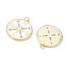 Eco-Friendly Brass Micro Pave Clear Cubic Zirconia Enamel Pendants ZIRC-C024-01G-02-1-2