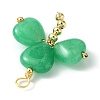 Saint Patrick's Day Natural Malaysia Jade Dyed Shamrock Pendants X-PALLOY-JF02235-01-2