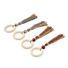 8Pcs 2 Color Wooden Napkin Rings AJEW-CF0001-08-2