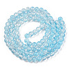 Transparent Crackle Baking Paint Glass Beads Strands LS-DGLA-T003-01B-06-2