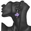 Natural Lapis Lazuli & Natural Rose Quartz & Natural Amethyst 304 Stainless Steel Dangle Earrings EJEW-JE06694-3