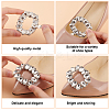 4Pcs 2 Colors Zinc Alloy Crystal Rhinestone Shoe Decoration FIND-GO0002-30-3
