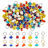 84Pcs 14 Style Synthetic Turquoise Pendant PALLOY-FH00074-1