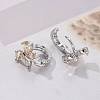 Brass Hoop Earrings EJEW-R016-10P-01-2
