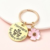 Alloy Enamel & 304 Stainless Steel Keychain KEYC-YW00094-01-1