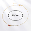 Golden Brass Heart Pendant Necklace for Women WZ0134-3-1-2