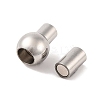 Tarnish Resistant 304 Stainless Steel Magnetic Clasps with Glue-in Ends LS-STAS-E049-19-4