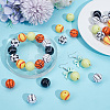36pcs 6 styles Sport Theme Opaque Resin Beads RESI-SC0003-21-3