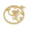 Brass Micro Pave Cubic Zirconia Pendants KK-Z123-12G-2