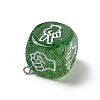 Transparent Resin Finger Guessing Game Dice Rock Pendants RESI-G064-01B-2