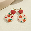 Halloween Alloy Polymer Clay Dangle Stud Earrings FS-WGD4736-08-1