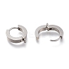 Tarnish Resistant 304 Stainless Steel Huggie Hoop Earrings Findings LS-STAS-I167-01A-P-3