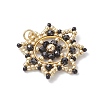 3Pcs 3 Colors Glass Seed Beaded Snowflake Pendants PALLOY-MZ00953-4