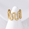 Wave 304 Stainless Steel Finger Rings for Women RJEW-F174-06G-1