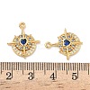 Brass Micro Pave Cubic Zirconia Pendants KK-A281-24G-02-3