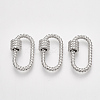 Brass Screw Carabiner Lock Charms LS-KK-T047-02P-1