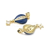 Brass Micro Pave Cubic Zirconia Enamel Pendants KK-L256-18G-2
