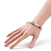 Glass Pearl & Star Beaded Stretch Bracelet for Women BJEW-JB08389-3