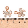 Brass Micro Pave Cubic Zirconia European Dangle Charms ZIRC-E163-15RG-3