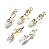 Rack Plating Alloy Enamel Pendant Rhinestone Settings ENAM-T011-133A-1