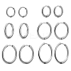 6 Pairs 6 Style Small Huggie Hoop Earrings for Girl Women EJEW-SZ0001-51-1