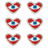 Heart with Evil Eye Embroidered Appliques LS-DIY-WH0401-27-1