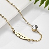 201 Stainless Steel Cable Chain Bracelets LS-BJEW-H205-01D-G-2