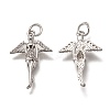 Brass Micro Pave Clear Cubic Zirconia Pendants ZIRC-I051-10P-2
