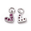 Brass Micro Pave Cubic Zirconia Charms LS-RB-I078-66P-01-NR-2